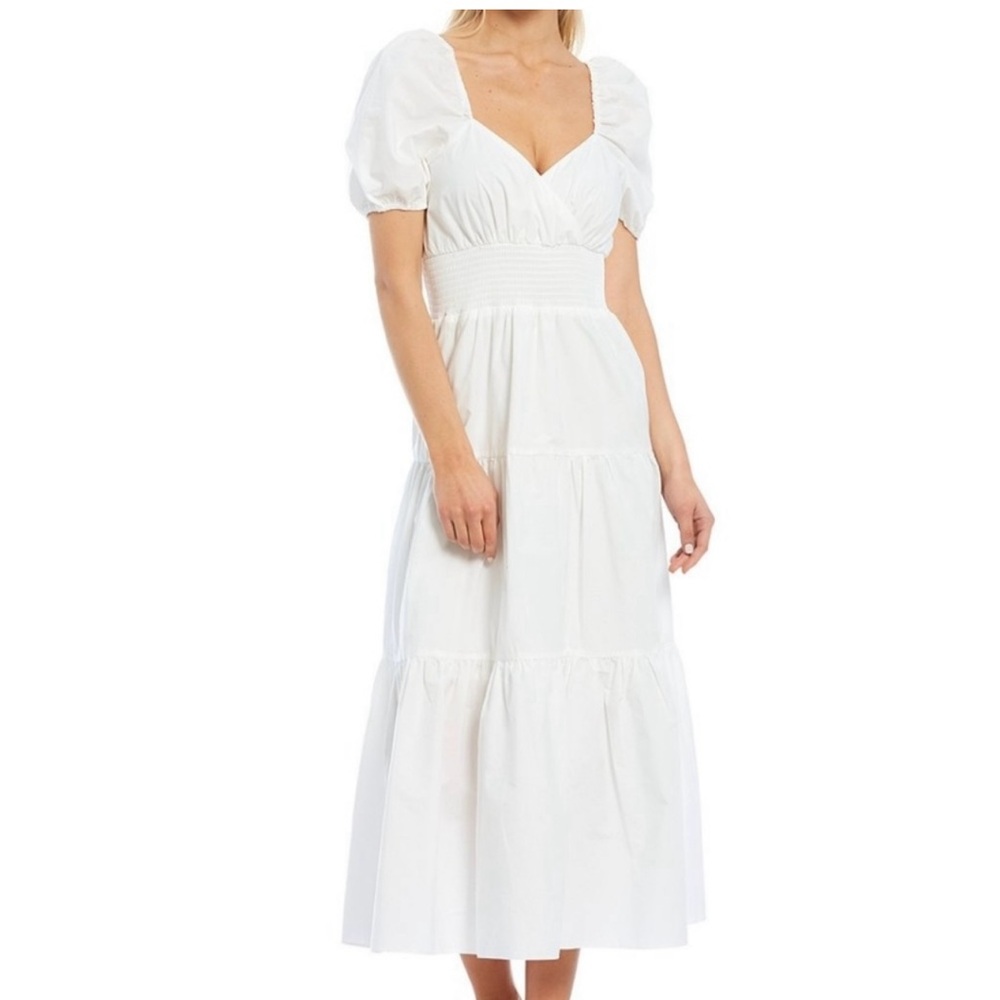 Elegant White Midi Dress